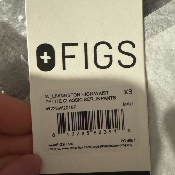 FIGS Mauve High Waisted Livingston Scrub Pant - Picture 2 of 3